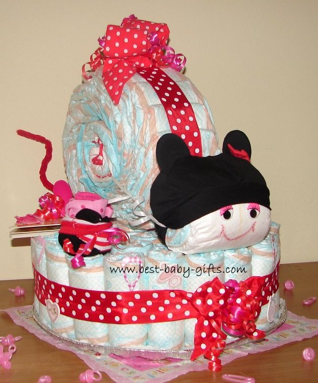 minnie mouse diaper cake kit