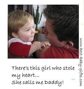 dad and baby daughter making fun with daddy & girl quote