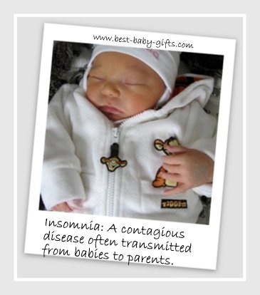 sleeping baby and funny baby quote about insomnia